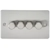 Knightsbridge FP2184BC 4-Gang 2-Way LED Dimmer Switch Brushed Chrome 2 Knightsbridge FP2184BC 4-Gang 2-Way LED Dimmer Switch Brushed Chrome -British General Shop 230TX P