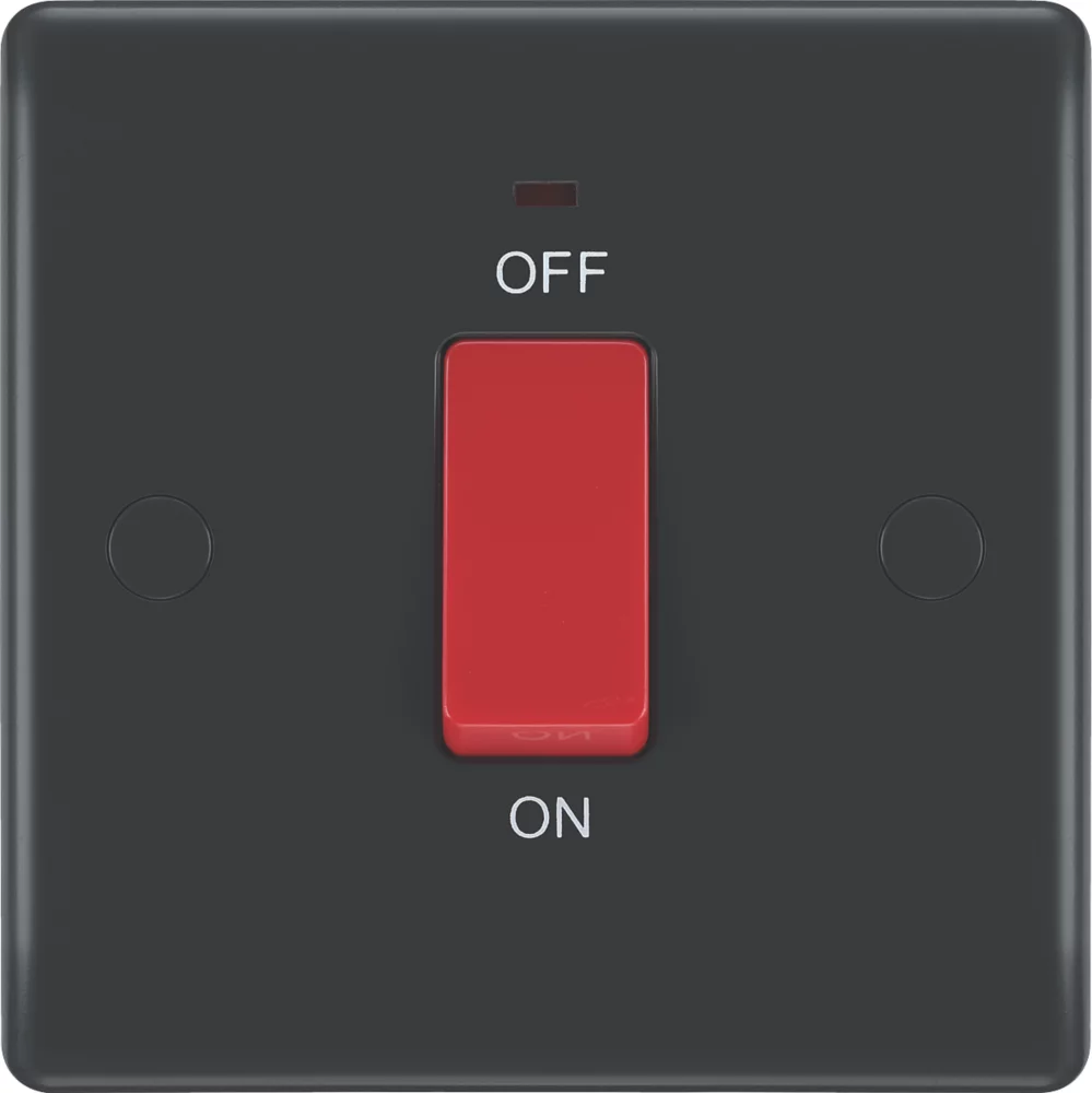 British General Part M 45A 1-Gang DP Cooker Switch Charcoal With LED 4 British General Part M 45A 1-Gang DP Cooker Switch Charcoal With LED - Image 2