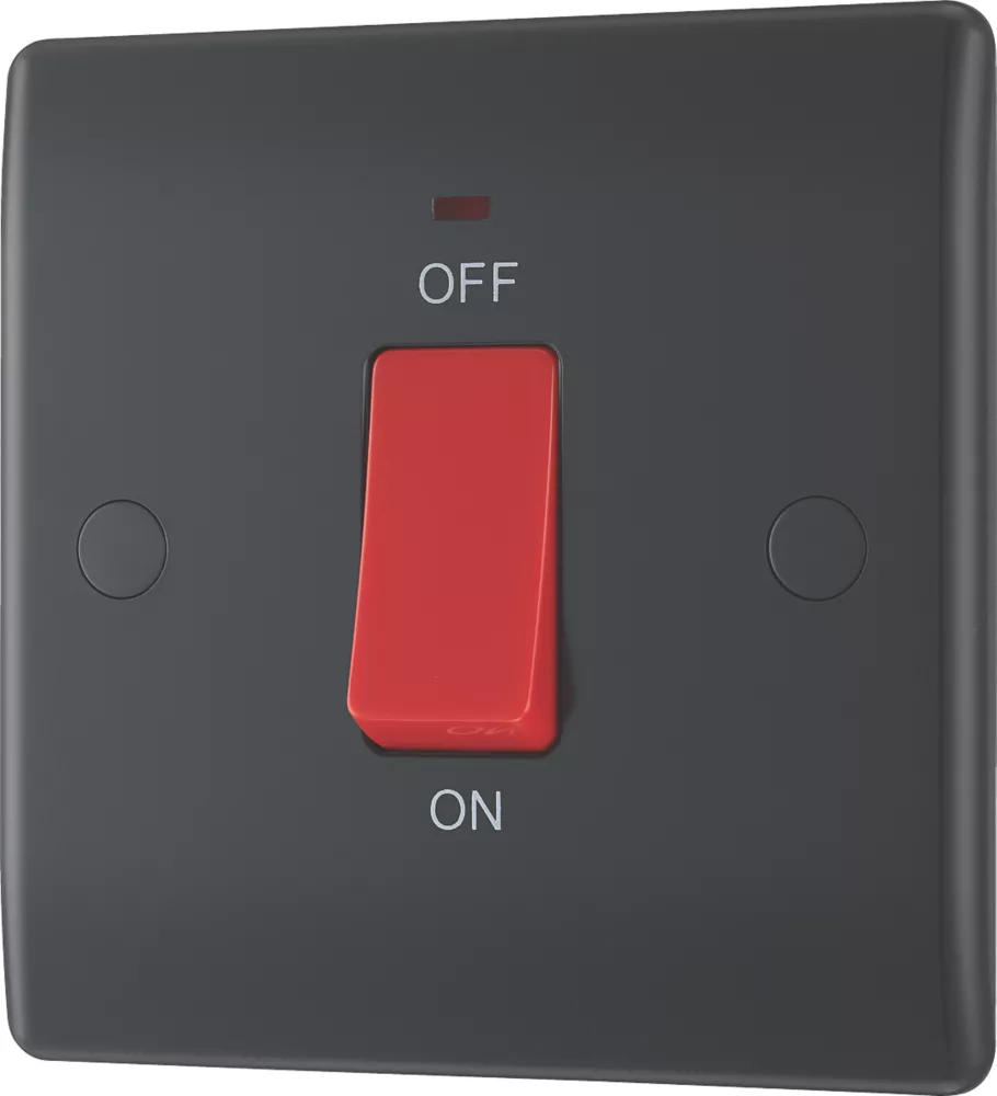 British General Part M 45A 1-Gang DP Cooker Switch Charcoal With LED 3 British General Part M 45A 1-Gang DP Cooker Switch Charcoal With LED