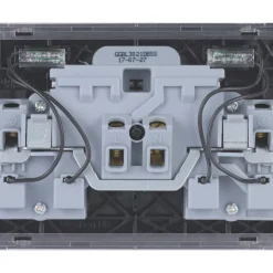 Schneider Electric Lisse Deco 13A 2-Gang DP Switched Plug Socket Brushed Stainless Steel With Black Inserts 9 Schneider Electric Lisse Deco 13A 2-Gang DP Switched Plug Socket Brushed Stainless Steel With Black Inserts -British General Shop 233FF A3