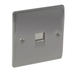 British General Nexus Metal Master Telephone Socket Black Nickel -British General Shop 23452 A2