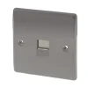 British General Nexus Metal Master Telephone Socket Black Nickel -British General Shop 23452 P