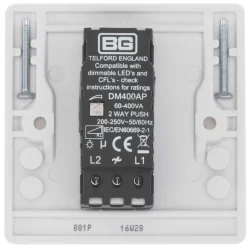 British General 800 Series 1-Gang 2-Way LED Dimmer Switch White -British General Shop 234HV A3