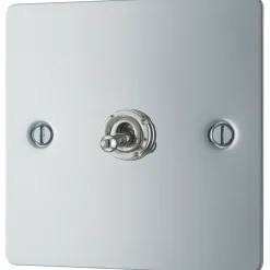 LAP 10AX 1-Gang 2-Way Toggle Switch Polished Chrome