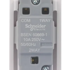 Schneider Electric Lisse 10AX 1-Gang 2-Way Retractive Architrave Switch White -British General Shop 2413X A3