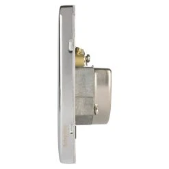 Schneider Electric Lisse Deco 1-Gang Duplex Multimedia Socket Polished Chrome With Black Inserts -British General Shop 242FF A2