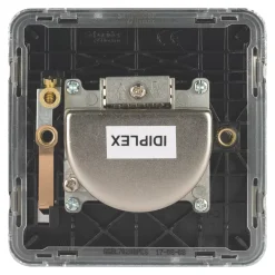 Schneider Electric Lisse Deco 1-Gang Duplex Multimedia Socket Polished Chrome With Black Inserts -British General Shop 242FF A3