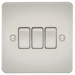 Knightsbridge FP4000PL 10AX 3-Gang 2-Way Light Switch Pearl