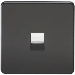 Knightsbridge SF7400MB Slave Telephone Socket Matt Black