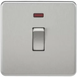 Knightsbridge SF8341NBC 20A 1-Gang DP Control Switch Brushed Chrome With LED
