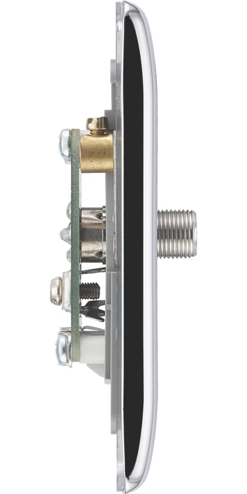 British General NEXUS METAL 1-Gang Duplex TV Socket Polished Chrome 6 British General NEXUS METAL 1-Gang Duplex TV Socket Polished Chrome - Image 4