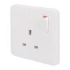 Schneider Electric Lisse 13A 1-Gang SP Switched Plug Socket White -British General Shop 2470J P