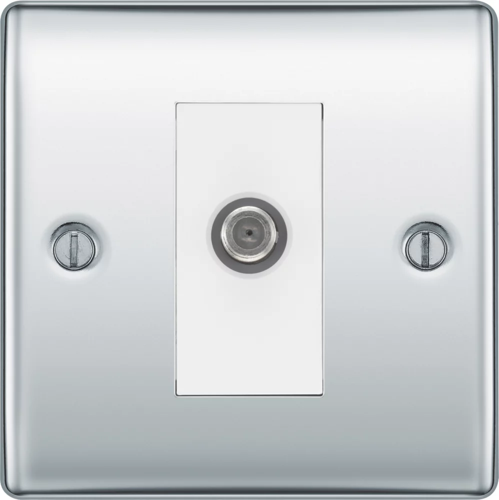 British General NEXUS METAL 1-Gang Single Satellite Socket Polished Chrome 4 British General NEXUS METAL 1-Gang Single Satellite Socket Polished Chrome - Image 2