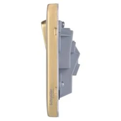 Schneider Electric Lisse Deco 13A 1-Gang DP Switched Plug Socket Satin Brass With Black Inserts 8 Schneider Electric Lisse Deco 13A 1-Gang DP Switched Plug Socket Satin Brass With Black Inserts -British General Shop 251FF A2