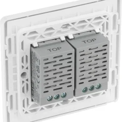 British General Evolve 2-Gang 2-Way LED Double Master Touch Trailing Edge Dimmer Switch Pearlescent White With White Inserts 13 British General Evolve 2-Gang 2-Way LED Double Master Touch Trailing Edge Dimmer Switch Pearlescent White With White Inserts -British General Shop 252PY A4