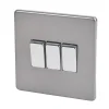 Varilight 10AX 3-Gang 2-Way Light Switch Slate Grey 1 Varilight 10AX 3-Gang 2-Way Light Switch Slate Grey -British General Shop 25507 P