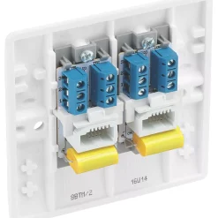 British General 800 Series Master Telephone Socket White With White Inserts 8 British General 800 Series Master Telephone Socket White With White Inserts -British General Shop 256XF A2