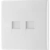 British General 800 Series Master Telephone Socket White With White Inserts 1 British General 800 Series Master Telephone Socket White With White Inserts -British General Shop 256XF P