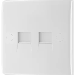 British General 800 Series Master Telephone Socket White With White Inserts