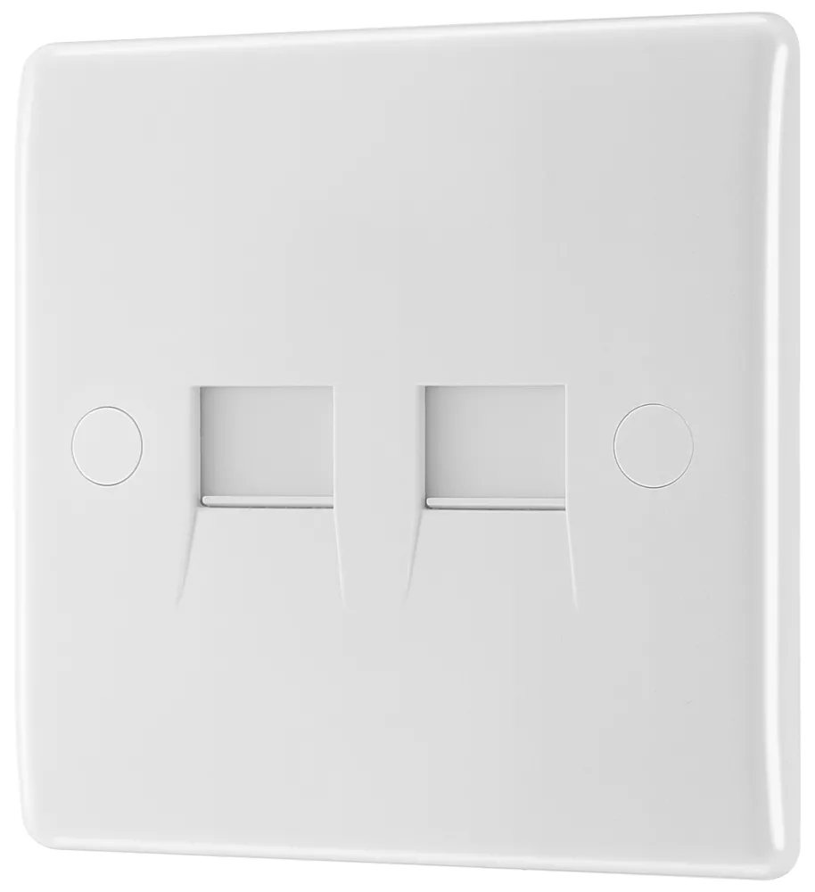 British General 800 Series Master Telephone Socket White With White Inserts 3 British General 800 Series Master Telephone Socket White With White Inserts