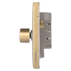 Schneider Electric Lisse Deco 1-Gang 2-Way Dimmer Switch Satin Brass -British General Shop 257FF A2