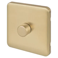 Schneider Electric Lisse Deco 1-Gang 2-Way Dimmer Switch Satin Brass