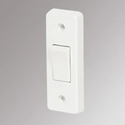 Crabtree Capital 10A 1-Gang 2-Way Light Switch White