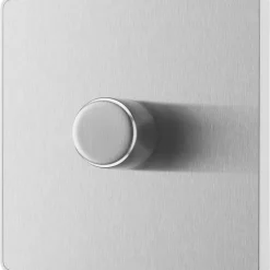 British General Evolve 1-Gang 2-Way LED Trailing Edge Single Push Dimmer Switch With Rotary Control Brushed Steel With White Inserts 12 British General Evolve 1-Gang 2-Way LED Trailing Edge Single Push Dimmer Switch With Rotary Control Brushed Steel With White Inserts -British General Shop 259PY A3
