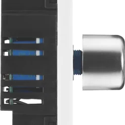 British General Evolve 1-Gang 2-Way LED Trailing Edge Single Push Dimmer Switch With Rotary Control Brushed Steel With White Inserts 14 British General Evolve 1-Gang 2-Way LED Trailing Edge Single Push Dimmer Switch With Rotary Control Brushed Steel With White Inserts -British General Shop 259PY A5