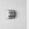British General Evolve 1-Gang 2-Way LED Trailing Edge Single Push Dimmer Switch With Rotary Control Brushed Steel With White Inserts -British General Shop 259PY P