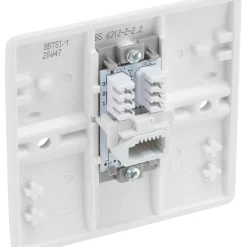 British General 800 Series Slave Telephone Socket White With White Inserts -British General Shop 265XG A2