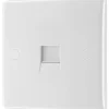 British General 800 Series Slave Telephone Socket White With White Inserts