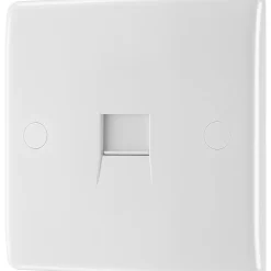 British General 800 Series Slave Telephone Socket White With White Inserts