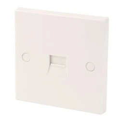 Essentials Slave Telephone Socket White