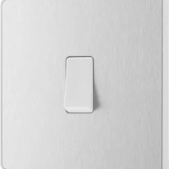 British General Evolve 20 A 16AX 1-Gang 2-Way Light Switch Brushed Steel With White Inserts 12 British General Evolve 20 A 16AX 1-Gang 2-Way Light Switch Brushed Steel With White Inserts -British General Shop 268PY A3