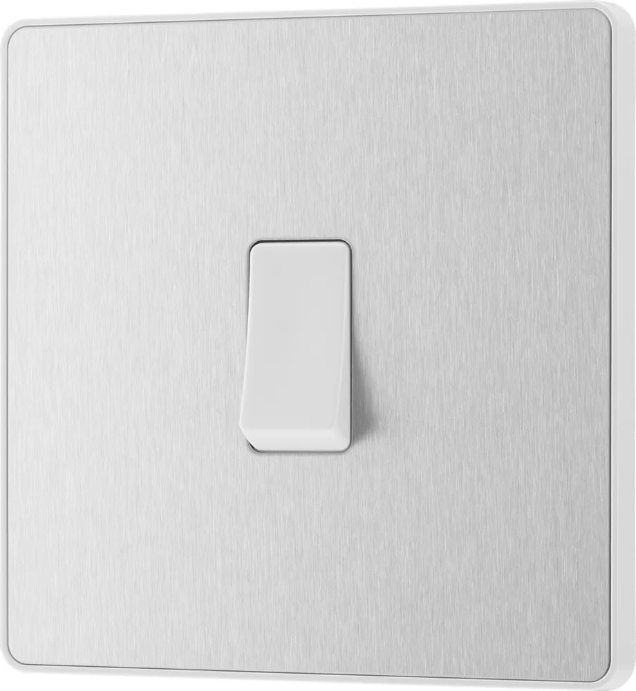 British General Evolve 20 A 16AX 1-Gang 2-Way Light Switch Brushed Steel With White Inserts 6 British General Evolve 20 A 16AX 1-Gang 2-Way Light Switch Brushed Steel With White Inserts - Image 4
