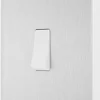 British General Evolve 20 A 16AX 1-Gang 2-Way Light Switch Brushed Steel With White Inserts 2 British General Evolve 20 A 16AX 1-Gang 2-Way Light Switch Brushed Steel With White Inserts -British General Shop 268PY P