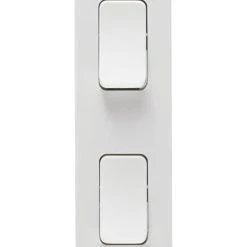 Crabtree Instinct 10AX 2-Gang 2-Way Architrave Switch White -British General Shop 271HV A1
