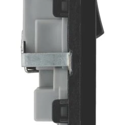 British General Evolve 13A 2-Gang SP Switched Socket Matt Black With Black Inserts -British General Shop 275RF A5