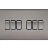 Knightsbridge SF4200BN 10AX 6-Gang 2-Way Light Switch Black Nickel 2 Knightsbridge SF4200BN 10AX 6-Gang 2-Way Light Switch Black Nickel -British General Shop 277TX P