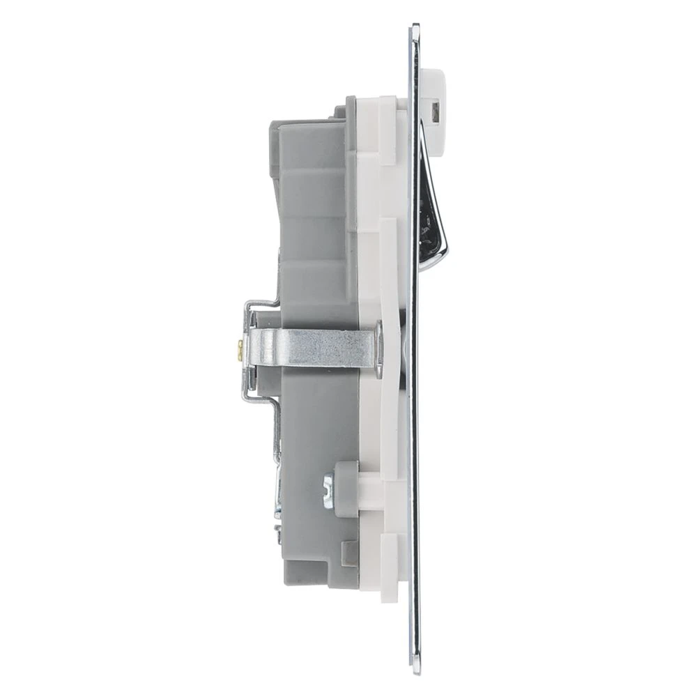 LAP 13A 2-Gang SP Switched Wi-Fi Extender Socket + 2.1A 1-Outlet Type A USB Charger Polished Chrome With White Inserts 7 LAP 13A 2-Gang SP Switched Wi-Fi Extender Socket + 2.1A 1-Outlet Type A USB Charger Polished Chrome With White Inserts - Image 5