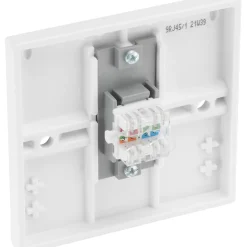 British General 900 Series RJ45 Ethernet Socket White With White Inserts -British General Shop 288XF A2