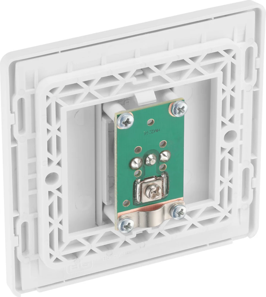 British General Evolve 1-Gang Coaxial TV / FM Socket Pearlescent White With White Inserts 7 British General Evolve 1-Gang Coaxial TV / FM Socket Pearlescent White With White Inserts - Image 5