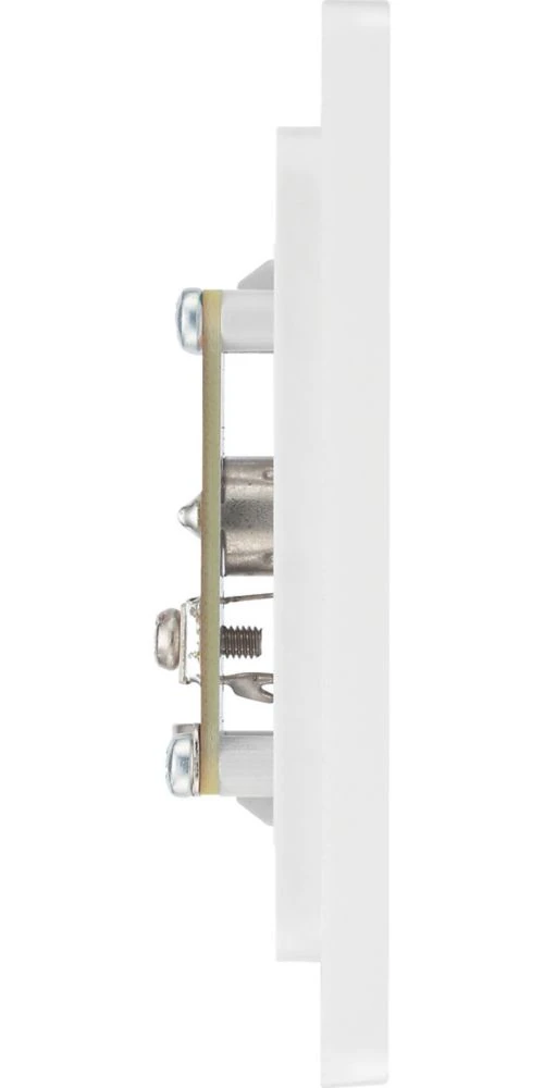 British General Evolve 1-Gang Coaxial TV / FM Socket Pearlescent White With White Inserts 8 British General Evolve 1-Gang Coaxial TV / FM Socket Pearlescent White With White Inserts - Image 6