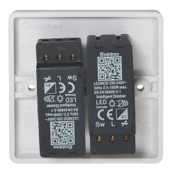 Crabtree Instinct 2-Gang 2-Way LED Dimmer Switch White -British General Shop 291HV A2