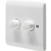 Crabtree Instinct 2-Gang 2-Way LED Dimmer Switch White -British General Shop 291HV P