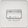 Knightsbridge SF1100PC 10AX 1-Gang TP Fan Isolator Switch Polished Chrome -British General Shop 291TY P