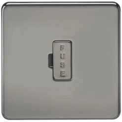 Knightsbridge SF6000BN 13A Unswitched Fused Spur Black Nickel