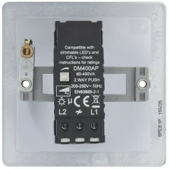 LAP 1-Gang 2-Way LED Dimmer Switch Polished Chrome -British General Shop 29712 A3