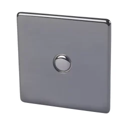 Crabtree Platinum 1-Gang 1-Way Dimmer Switch Black Nickel